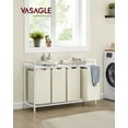 thumbnail image 1 of Laundry Hamper Laundry Basket Laundry Sorter with 4 Pull-Out and Removable Bags Shelf 4 x 10.6 Gallons White, 1 of 5