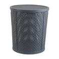 thumbnail image 1 of Laundry Hamper with Lid - Large Capacity Wicker Style Storage Basket for Clothes & Toys, Ventilated Design, Easy Carry Handles, Ideal for Bedroom & Bathroom, 1 Pack, 1 of 5