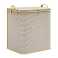 thumbnail image 1 of Laundry Hamper with Lid, Tall Laundry Baskets with Handles and Zipper, Heavy Duty Large Laundry Bin with Collapsible Design (Coffee) 25.59x21.65x37.55", 1 of 3