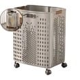 thumbnail image 1 of Laundry Hamper, Rolling Laundry Hamper with Wheels, Plastic Laundry Basket with Wheels for Bathroom, Bedroom, Dorm Room & Laundry Room, Basket with Handle, 1 of 6