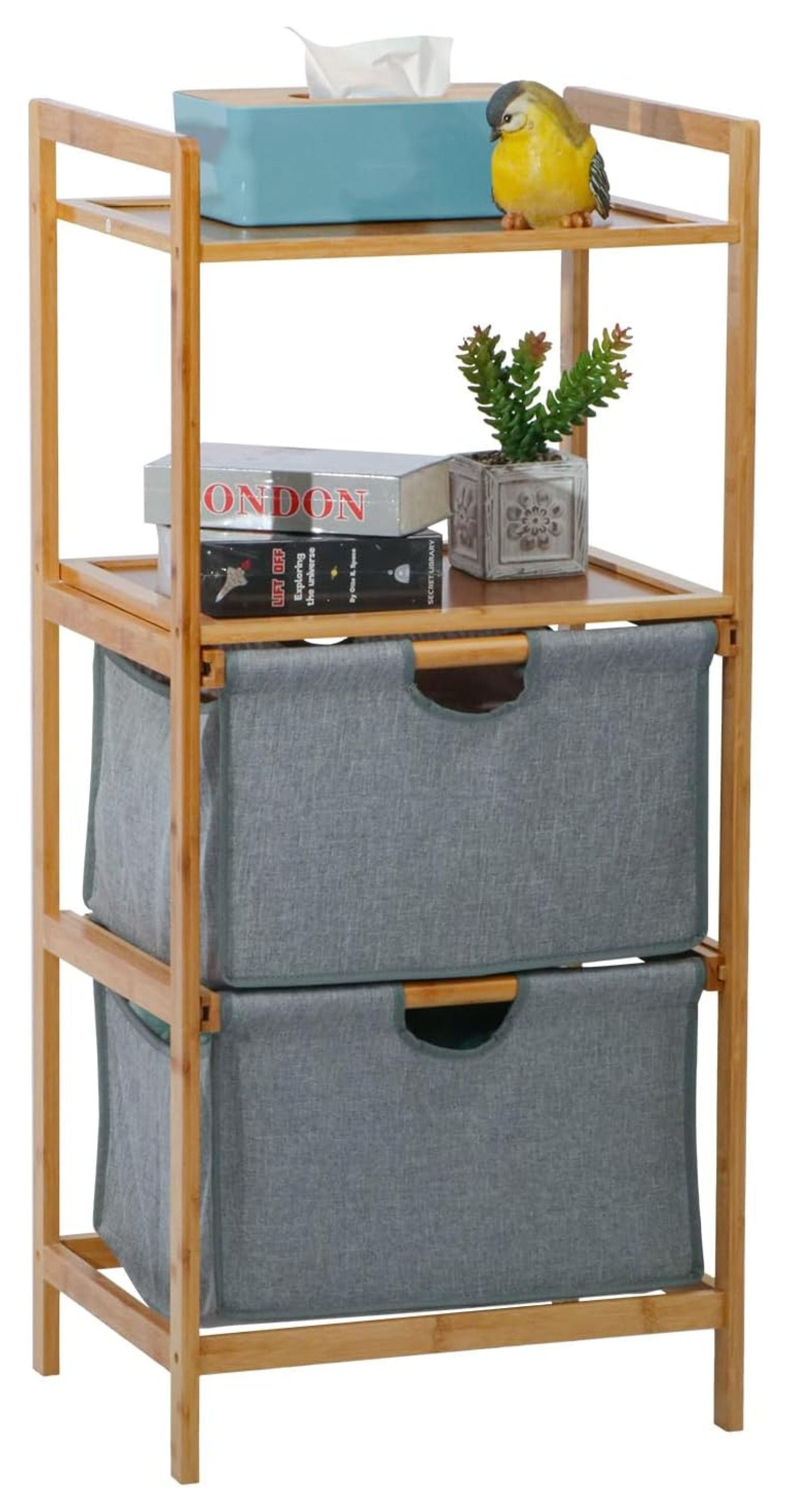 Laundry Hamper with Shelf, Laundry Basket Laundry Sorter with Fabric