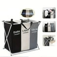 thumbnail image 1 of Laundry Hamper Sorter, 135L Foldable Laundry Basket With Lids, Large 3 Sections Laundry Bin Sorter, Waterproof Dirty Clothes Hamper Bag for Bathroom Bedroom,Washing Storage Bag,Blanket Storage, 1 of 13