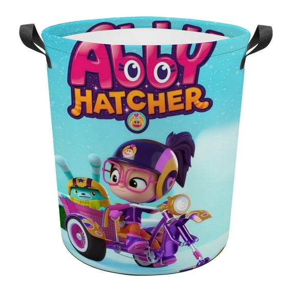 Laundry Hamper Storage Basket Abby Hatcher Toys Clothes Organizer Bin For Home Bathroom Bedroom Dorm Nursery 13.4 x 16.5 inches