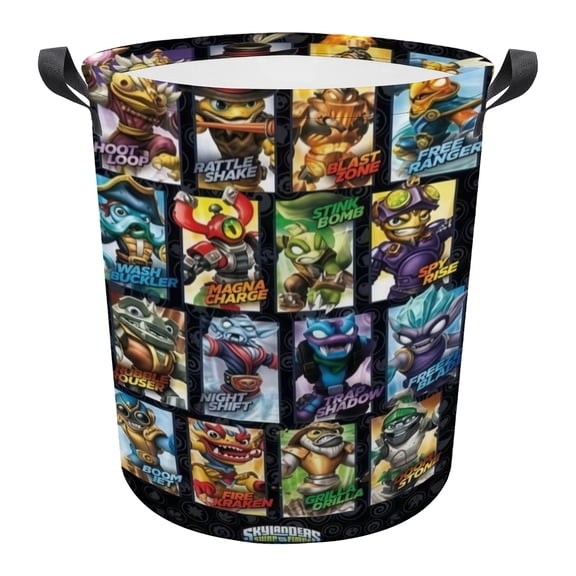 Laundry Hamper Storage Basket Skylanders Swap Force Laundry Basket Organizer Hamper Storage Bins for Clothes Toys Box Nursery Hamper Gift Basket with Handles