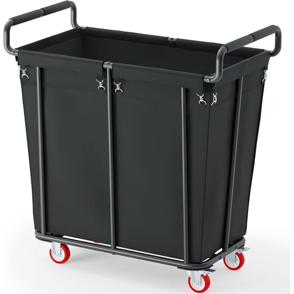 Large Laundry Hamper with Wheels, 360L Rolling Big Laundry Basket for Clothes Storage, Heavy Duty Extra Large Rolling Laundry Cart with Handle, Steel Frame, Waterproof Liner,95.1 Gallons.