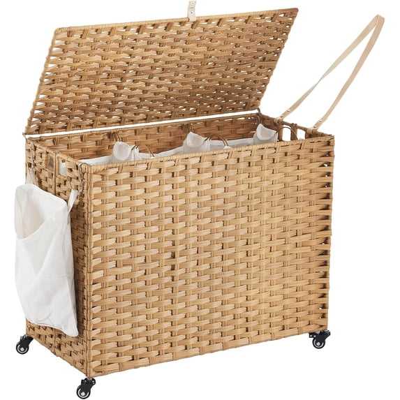 Laundry Hamper with Wheels, 52.8 Gallon(200L) Rolling Laundry Basket ...