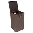 thumbnail image 1 of Laundry Hamper with Lid | Removable mesh bags | Single Compartment Clothes Hamper | Brown, 1 of 8