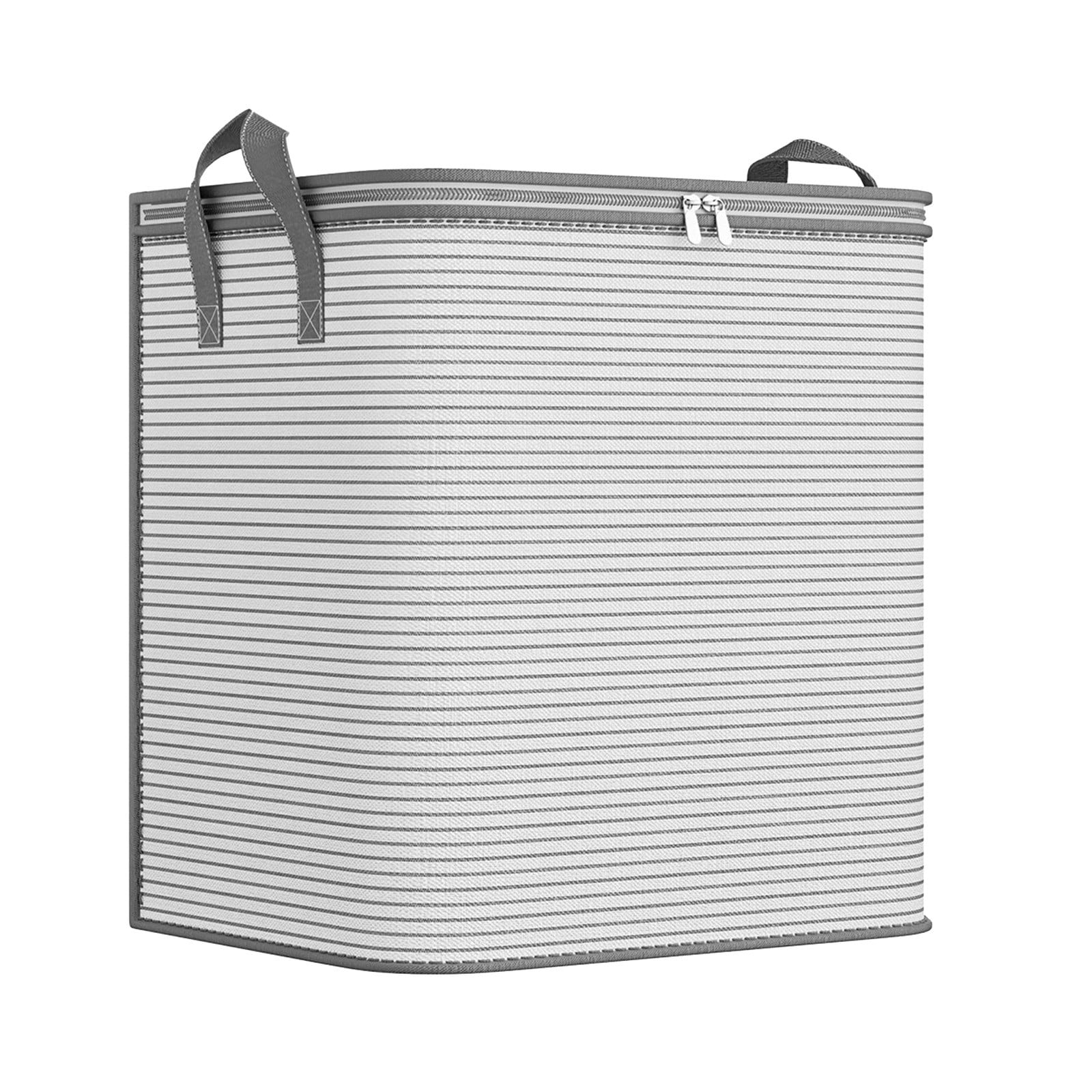 Laundry Hamper with Lid, Tall Laundry Baskets with Handles and Zipper, Heavy Duty Large Laundry Bin with Collapsible Des