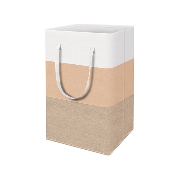 Laundry Hampers Baskets, Foldable Laundry Basket with Long & Short Handles, Collapsible Storage Hamper for Bedroom Bathroom, Freestanding Laundry Bin, Portable Clothes Basket, Home Essentials