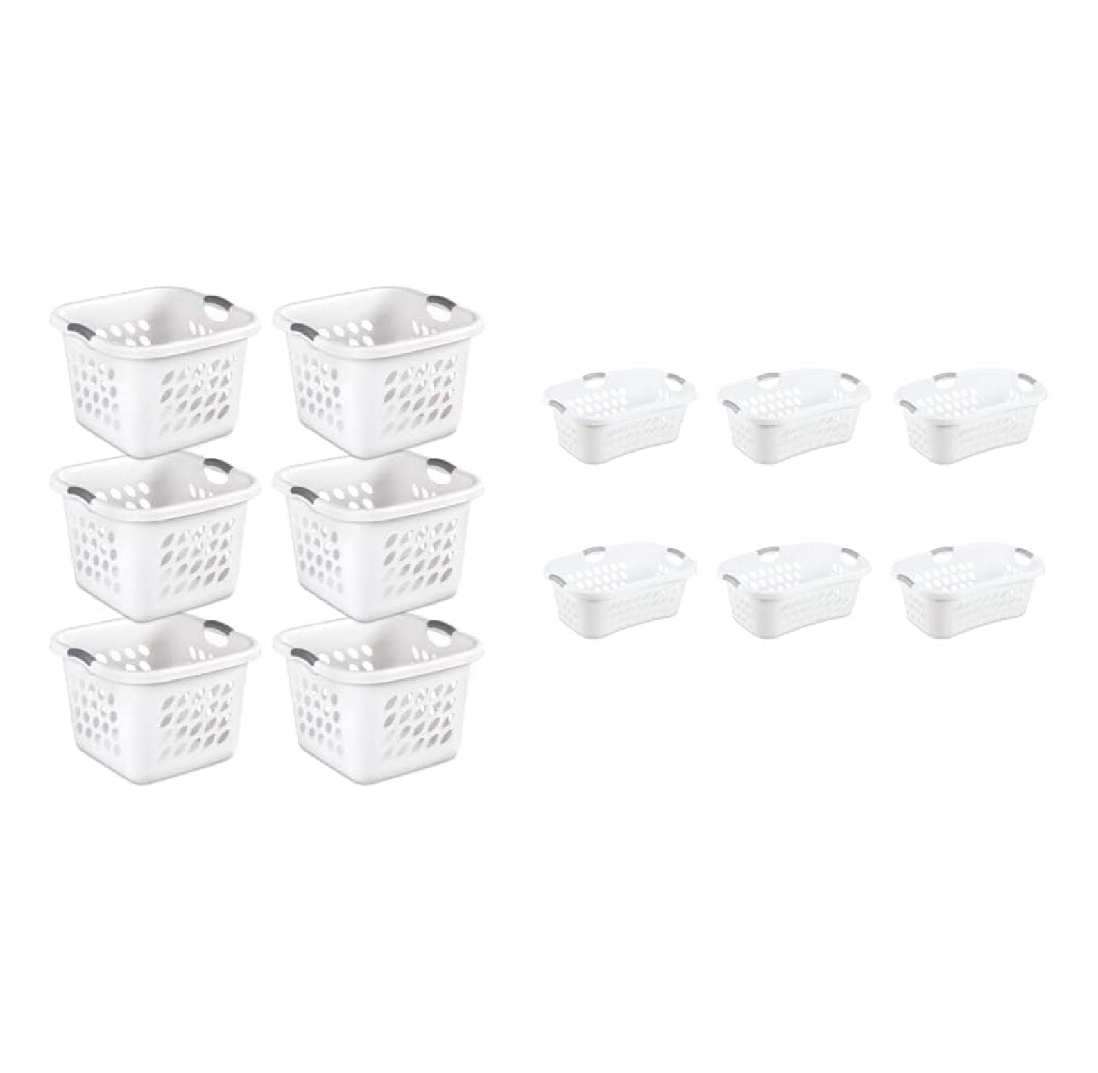 Laundry Hampers with Lids (53 Liter) and Hip Hold Laundry Baskets (44