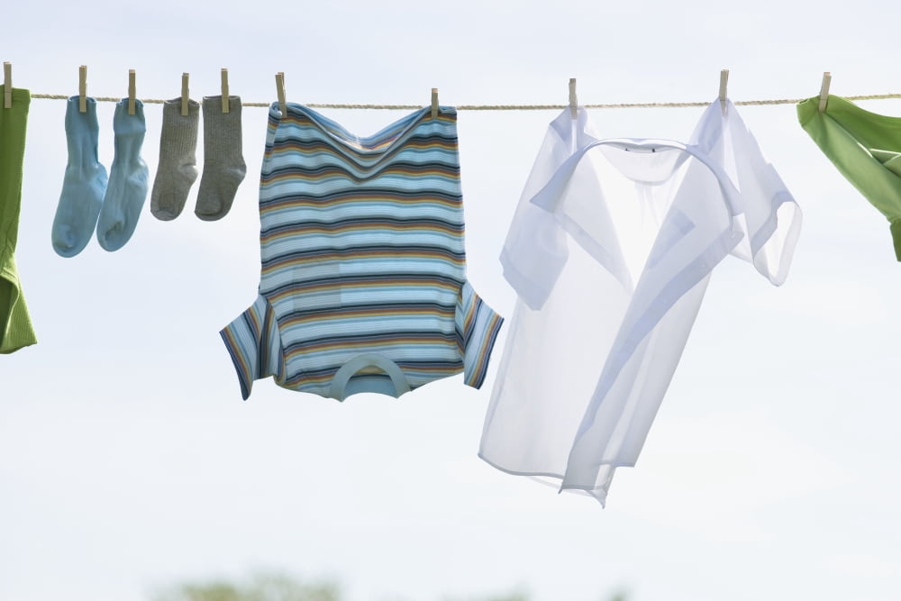 Laundry Hanging On Outdoor Clothesline Toronto Ontario Canada Canvas Art - Bruno Crescia Design Pics (38 x 24)