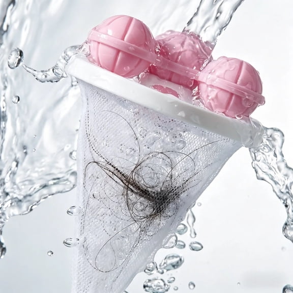 Laundry Lint Filter Bag Floating Hair Catcher Reusable Washing Net - Fluff Debris Collector for Cleaning Machine - Fine Mesh Laundry Accessory for Home Use Traps Pet Hair Paper Scraps