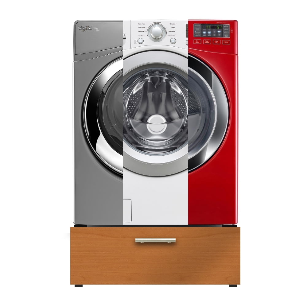 Laundry Pedestal With Drawer Box and Melamine Cover Front - Choose your Size and Color- for LG, Kenmore, Frigidaire Laundry or Dryer 32W x 32L x 16H