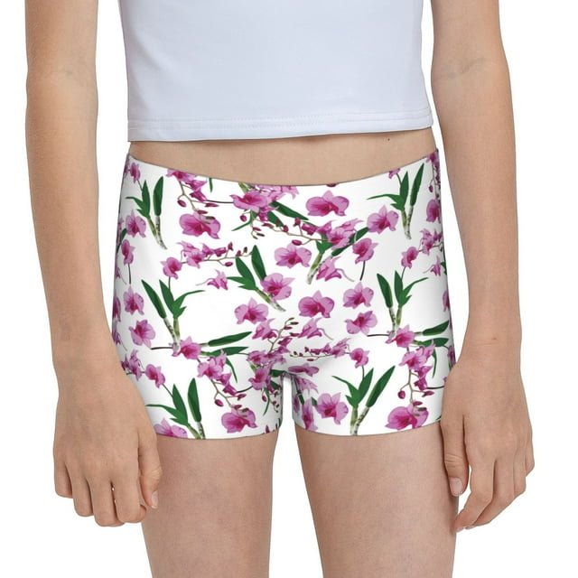 Easygdp Orchids Flowers Girls Hipster Cotton Underwear Little Girls