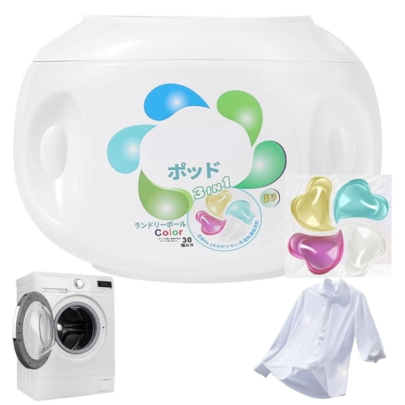 Laundry Pods, 4-Chamber Concentrated Detergent for Cold and Hot Water, 30 Count