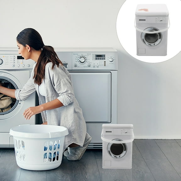 PENIKOKO 1Set Grey Iron Laundry Powder Container for Laundry Accessories