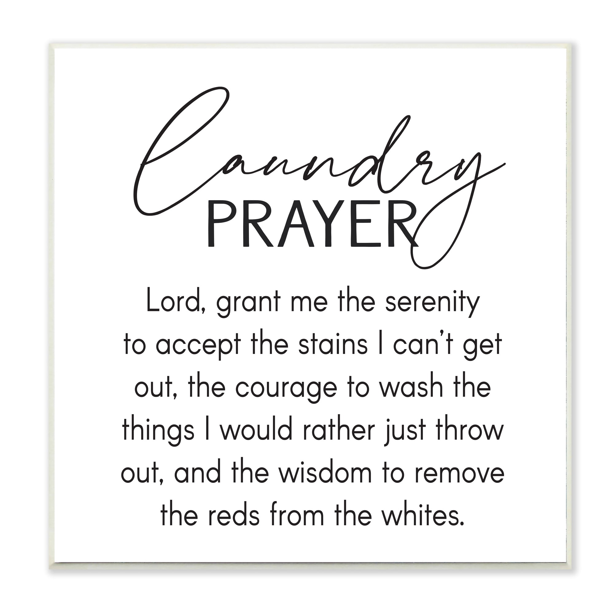 Stupell Industries Laundry Prayer Phrase Bathroom Housework Humor ,12 x 12,Designed by Lettered and Lined