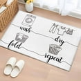 thumbnail image 1 of Laundry Room Bathroom Mats 2x3 FT,Non Slip Small Kitchen Mat,Cartoon Wash Dry Fold Repeat Simple Lines Art Washable Soft Backed Front Door Throw Rugs Indoor Outdoor Doormats for Entryway Sink, 1 of 8