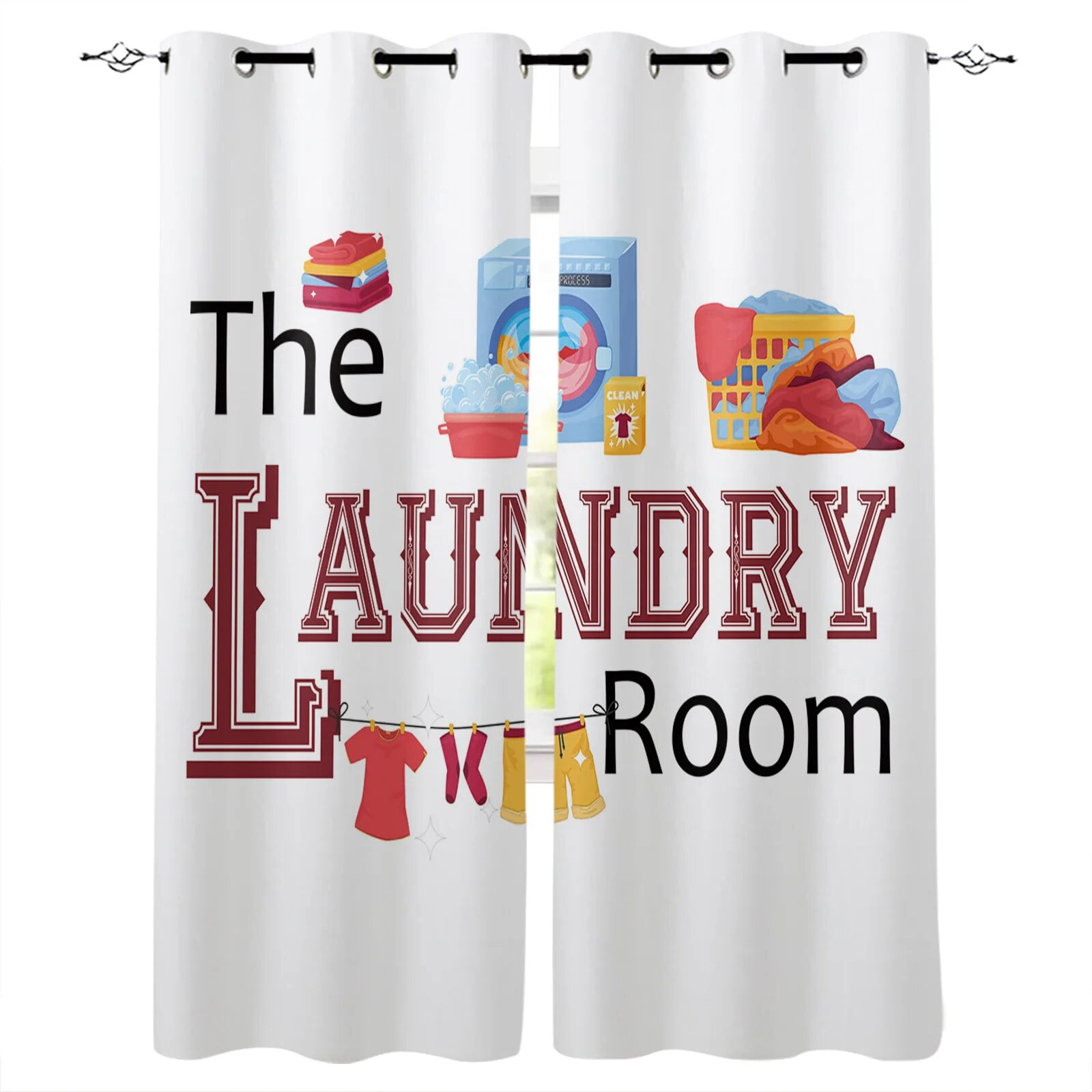 Tropical Jungle And Animal Prints Curtains W 55" X L 102" (2 Panels) Colorful, Soft Microfiber Fabric Eyelet Thermal Print Curtains, Window Drapes For Living Room Bedroom