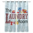 thumbnail image 1 of Laundry Room Clothes Pattern Curtains for Living Room Bedroom Decorative Window Treatment Drapes Kitchen Curtains, 1 of 5