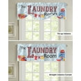 thumbnail image 1 of Laundry Room Clothes Pattern Small Curtain Rod Pocket Short Curtains Home Decor Partition Cabinet Do, 1 of 5