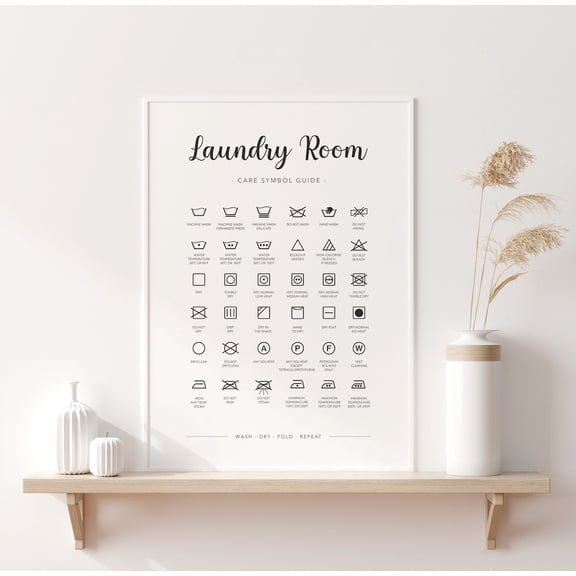 Laundry Room Decor Laundry Wall Decor Laundry Room Print Laundry Signs Laundry Symbols Laundry Room Art Laundry Wall Art, Unframed Paper Poster 8x10in