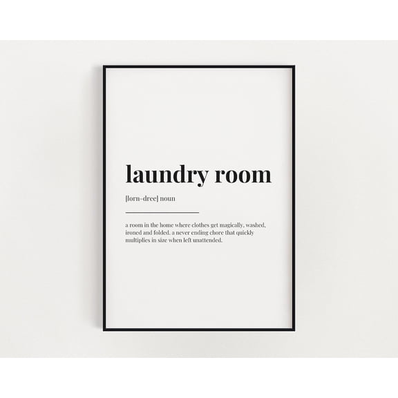 Laundry Room Definition Meaning, Wall Art, Utility Room Print, Laundry Room Decor, Print Home Decor #3697, Unframed Poster Size 8x12