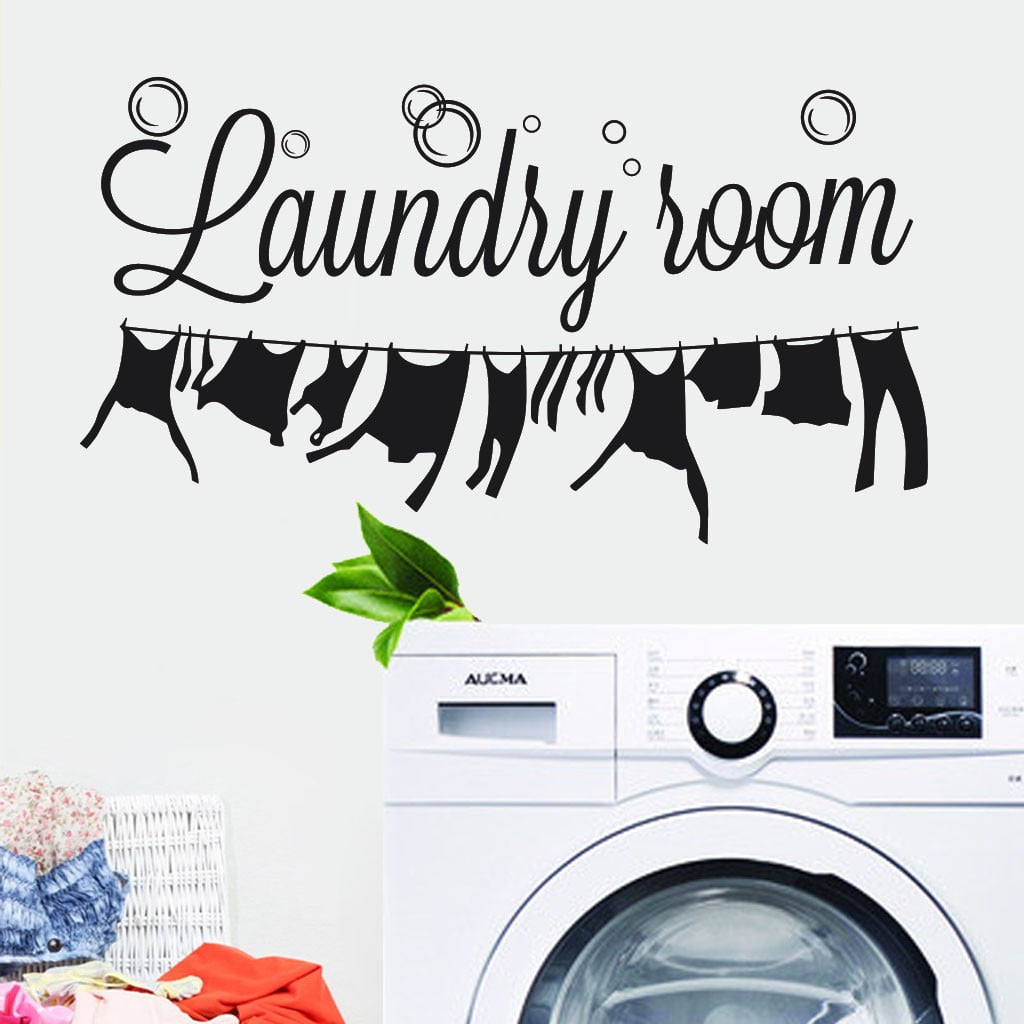 Laundry Room Home Decor Wall Sticker Decal Bedroom Art Mural