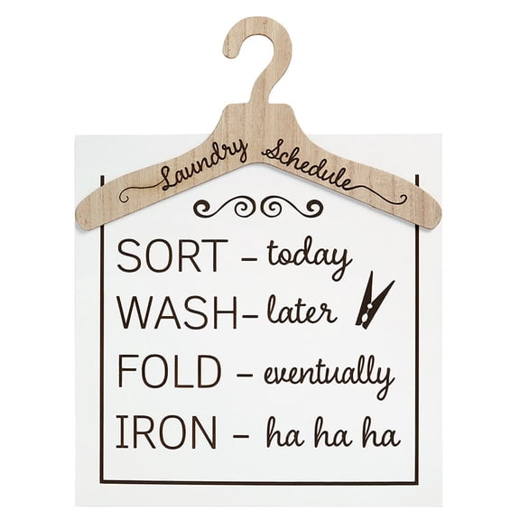 Laundry Room Humor Sign - Laundry Schedule