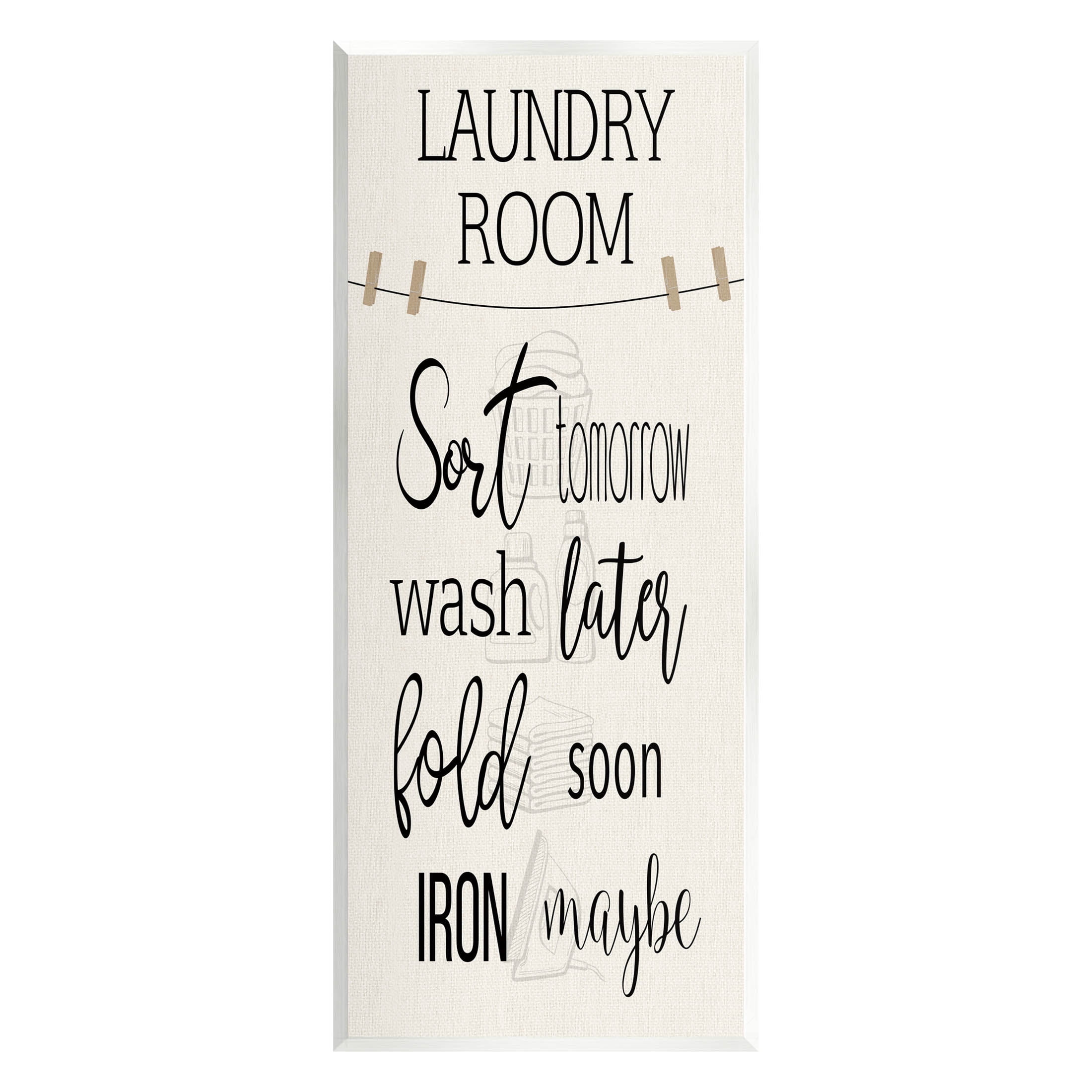 Laundry Room List Clothesline Typography Graphic Art Unframed Art Print Wall Art