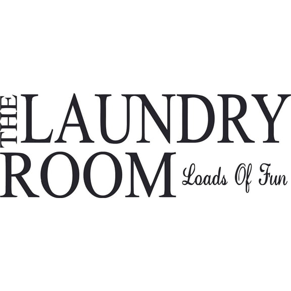 Laundry Room Loads of Fun Quote Quotes Customized Wall Decal - Custom Vinyl Wall Art - Personalized Name - Baby Girls Boys Kids Bedroom Wall Decal Room Decor Wall Stickers Decoration Size (15x30 inch)