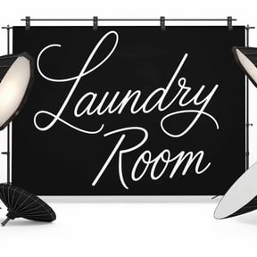 Laundry Room Photography Backdrop 7x5FT, Black Background Modern Simple Style Photo Backdrops, Background for Photography Studio Photo Studio Background, Back Drop for Photoshoot