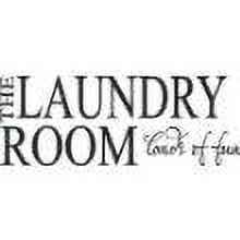 Laundry Room Picture Art 20"X8"- Living Room – Peel & Stick Sticker - Vinyl Wall Decal