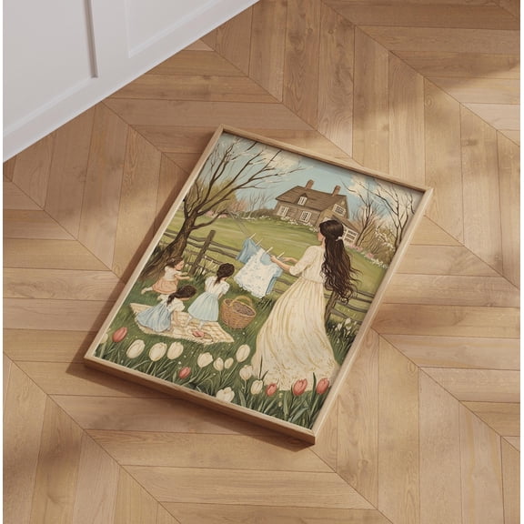 Laundry Room Poster Wall Art, Vintage Rustic Laundry Day Print For Or Cottage Style Decor UNFRAMED Poster, 8x12