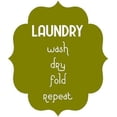 thumbnail image 1 of Laundry Room Quote for Wall - "Wash Dry Fold Repeat" Vinyl Decal | Home Decor - 20"x15", 1 of 4
