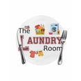 thumbnail image 1 of Laundry Room Round Placemats for Dinning Tables, Heat-proof Braided Table Mats 13 Inch, Cartoon Washing Machine Clothes Washable Place Mat for Kitchen Restaurant Party Decor Supplies Table Setting, 1 of 9