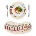 thumbnail image 1 of Laundry Room Round Placemats Set of 8 for Dinning Tables,Heat-proof Braided Table Mats 15 Inch,Rustic Farmhouse Washing Machine Clothes Washable Place Mat for Kitchen Restaurant Party Table Decor, 1 of 9
