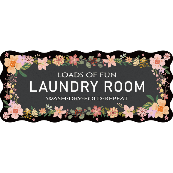 Laundry Room Rug 20x47inch Black Floral Boho Floor mat, Non Slip Washable Laundry Mat for Laundry Room Decor, Soft Cushioned Runner Rug for Farmhouse Kitchen, Mudroom, Basement