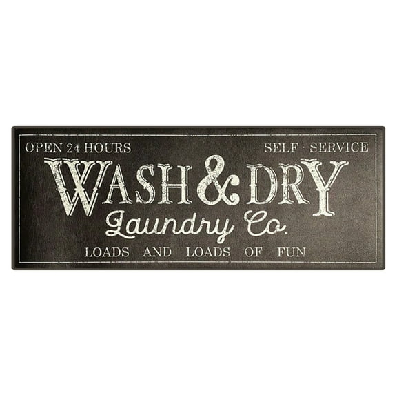 Laundry Room Rug Runner 15"X47" Kitchen Mat Washable Entryway Rugs Soft Non Slip Laundry Carpets Comfort Standing Desk Mats for Kitchen Floor Laundry Room Bathroom Hallway Entryway Area Rugs