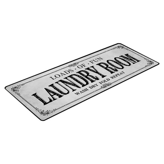 Laundry Room Rug Runner Non Slip Laundry Mats Mudroom Runner Farmhouse Kitchen Floor Mat Bathroom Laundry Room Decor Accessories(Beige, 20 X 47 inch)