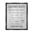 thumbnail image 1 of Laundry Room Rules Family List Typography Graphic Art Jet Black Framed Art Print Wall Art, 1 of 6
