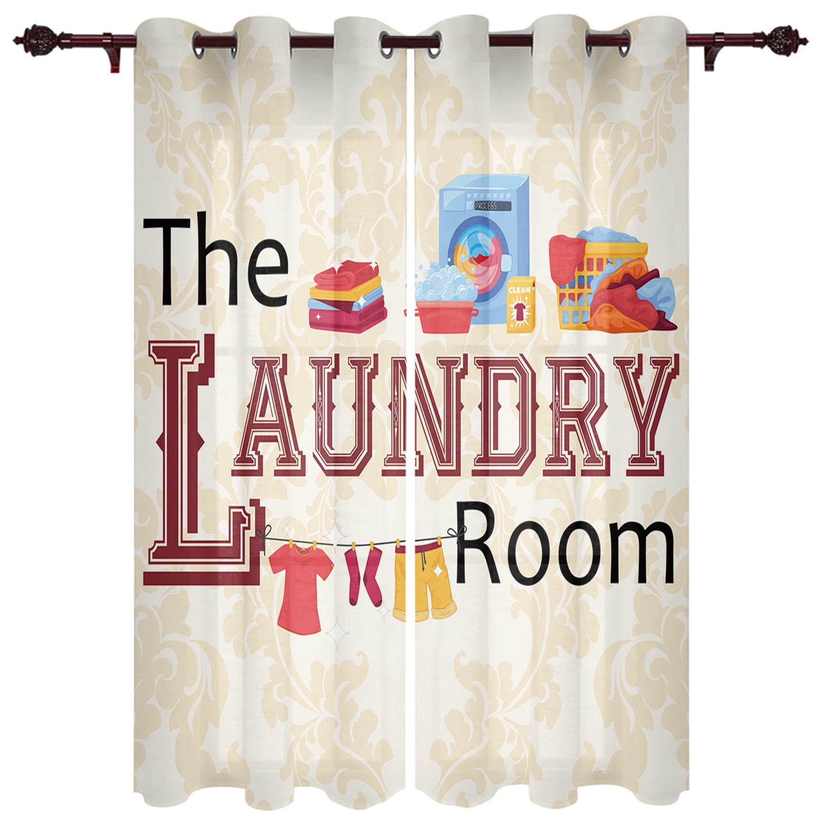 Laundry Room Rules Modern Curtains for Living Room Luxury Window