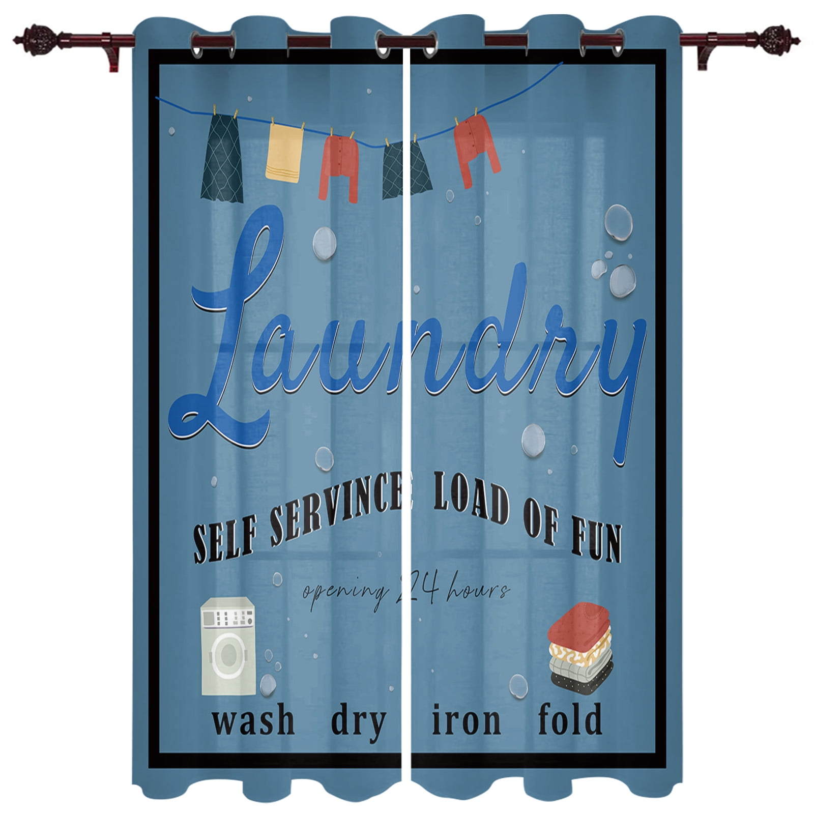 Laundry Room Rules Modern Curtains for Living Room Luxury Window