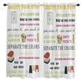 thumbnail image 1 of Laundry Room Rules Text Small Curtain Rod Pocket Short Curtains Half Drapes Partition Cabinet Door Window Curtains Home Decor, 1 of 6
