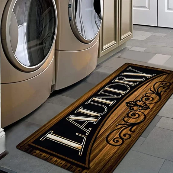 Laundry Room Runner Rug rations Non-Slip Laundry Floor Mat Mats for Washhouse Kitchen Doormat Farmh