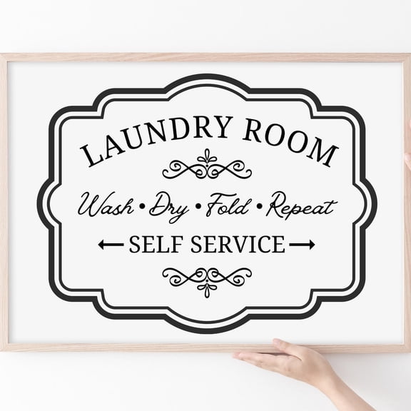 Laundry Room Sign Laundry Print Wash Dry Fold Repeat Laundry Sign Laundry Co Laundry Room Decor Laundry Sign Self Service Wall Art