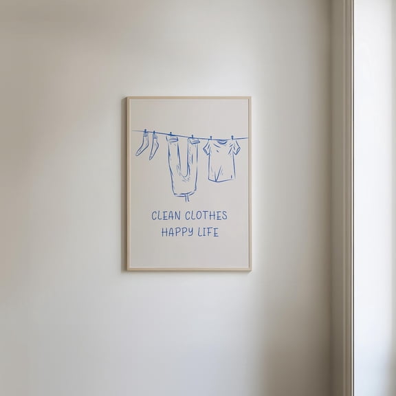 Laundry Room Sign Poster, Unframed Paper Poster 8x10in