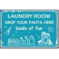 thumbnail image 1 of Laundry Room Sign Vintage Blue Tin Signs Funny Metal Tin Sign Wall Art Decor Garden House Plaque for Home Garden Kitchen Bar Pub Living Room Office Garage Poster Plaque 8 x 12 Inch, 1 of 7