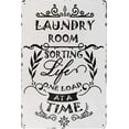 thumbnail image 1 of Laundry Room Sorting Life One Load at A Time Vintage Metal Tin Sign Laundry Signs Farmhouse Country Home Decor 8X12Inch, 1 of 7