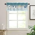 thumbnail image 1 of Laundry Room Valance Curtains for Laundry Room/Window/Living Room/Bedroom/Bathroom/Kitchen,Dry Wash Fold Repeat Rod Pocket Window Valance Tiers,Small Ombre Blue Window Curtain Drape Window Panel,54x18, 1 of 5
